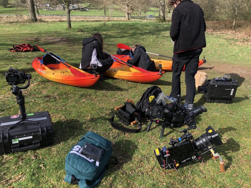 Kayaks on the set of The Real Housewives of Cheshire