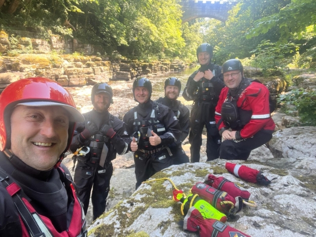 Water safety training on the River Tees