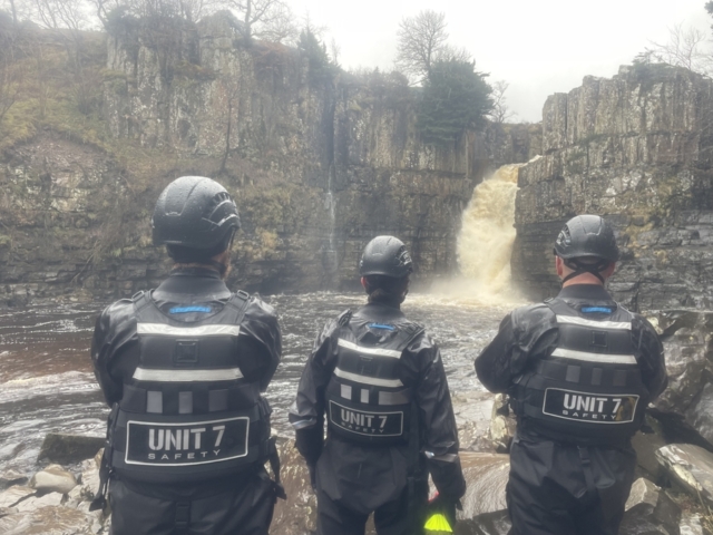 Unit 7 Safety team at High Force Waterfall for an unnamed project