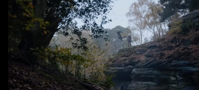 Henry Cavill cliff stunt on The Witcher